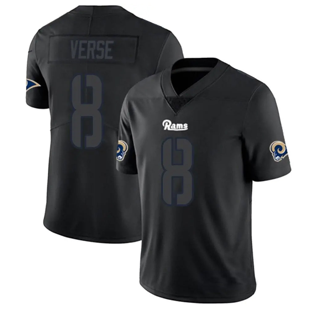 harde LA.Rams #8 Jared Verse Player Limited Black Impact Stitched Jerseys