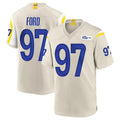 harde LA.Rams #97 Poona Ford Player Bone Home Game Stitched Jerseys
