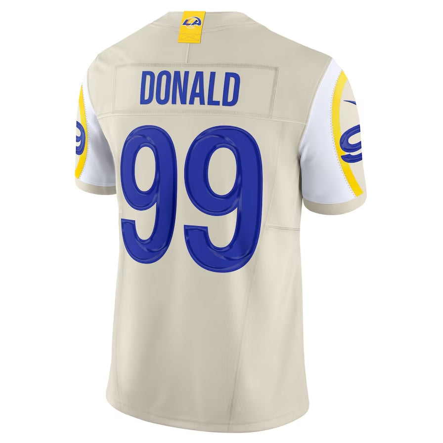harde LA.Rams #99 Aaron Donald Alternate Vapor F.U.S.E. Limited Jersey - Bone Stitched Jerseys