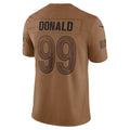 harde LA.Rams #99 Aaron Donald Brown Salute To Service Limited Jersey Stitched Jerseys