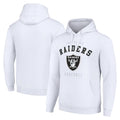 harde LV.Raiders White LOGO Pullover Hoodies Home Game Blank Player Stitched Jerseys