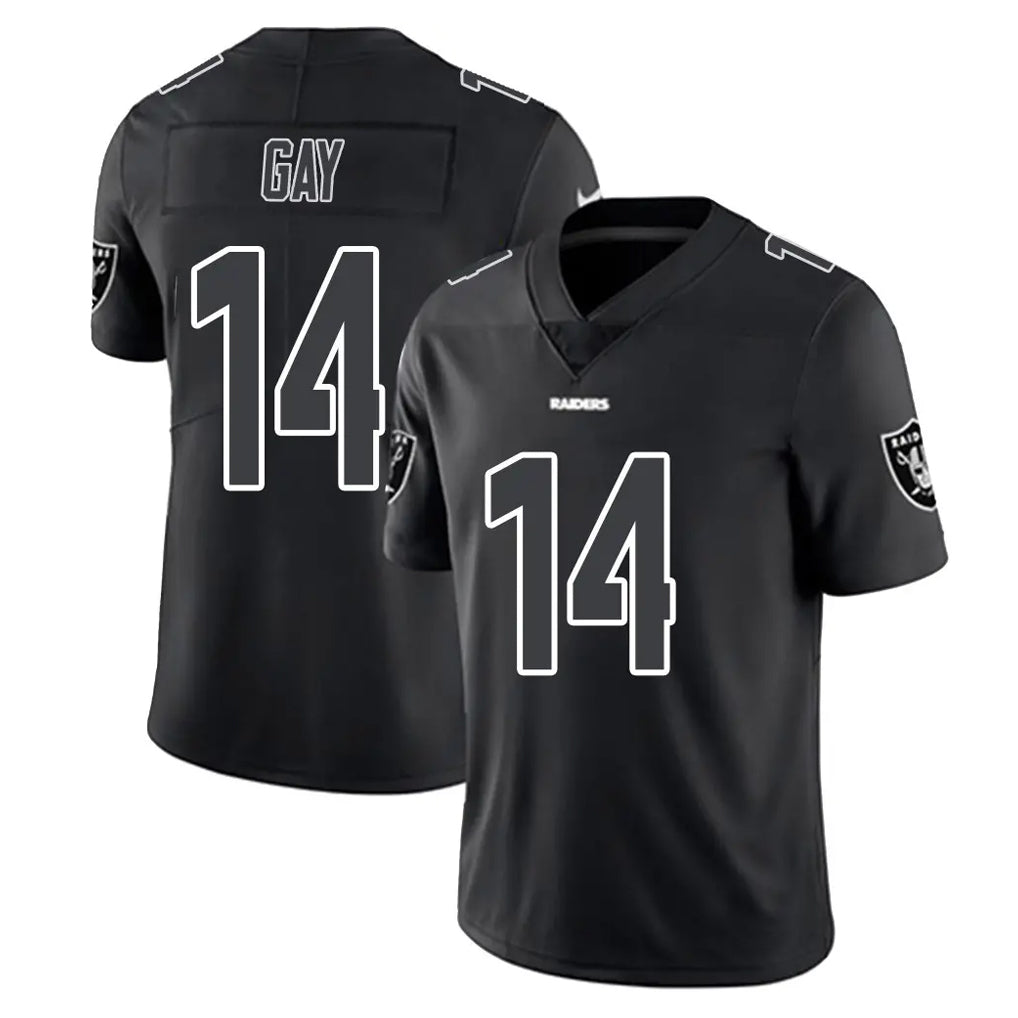 harde LV.Raiders #14 Matt Gay Player Black Limited Black Impact Home Game Stitched Jerseys