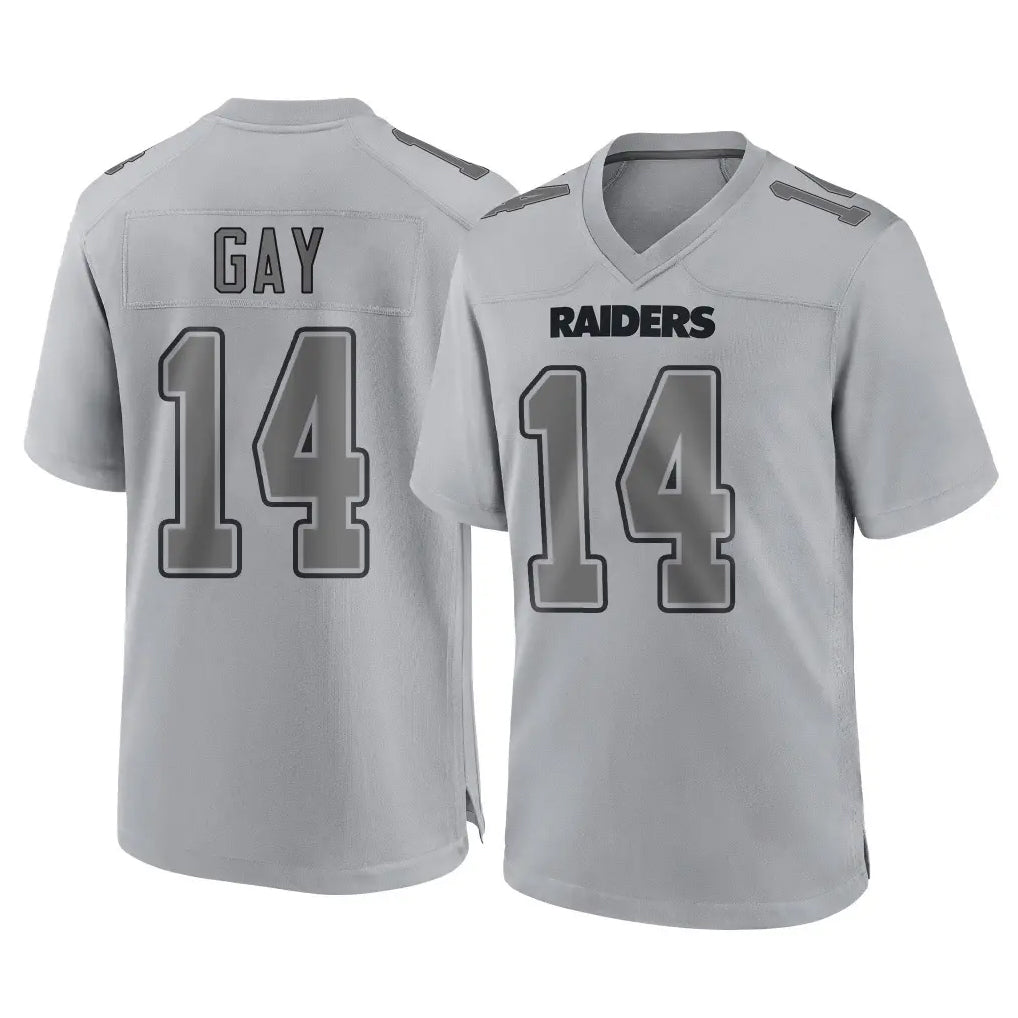 harde LV.Raiders #14 Matt Gay Player Gray Atmosphere Fashion Limited Game Stitched Jerseys