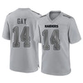 harde LV.Raiders #14 Matt Gay Player Gray Atmosphere Fashion Limited Game Stitched Jerseys