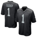 harde LV.Raiders #1 Tre Tucker Player Black Home Game Stitched Jerseys