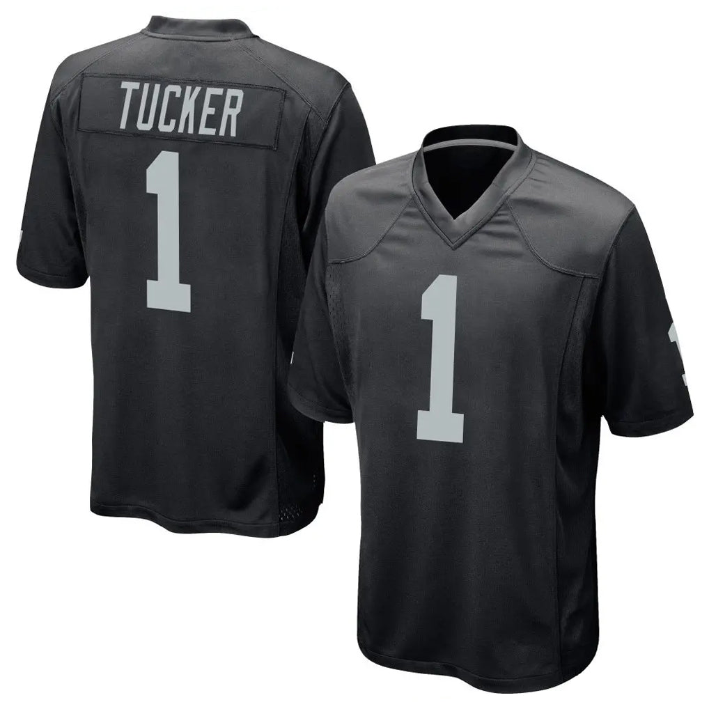 harde LV.Raiders #1 Tre Tucker Player Black Home Game Stitched Jerseys
