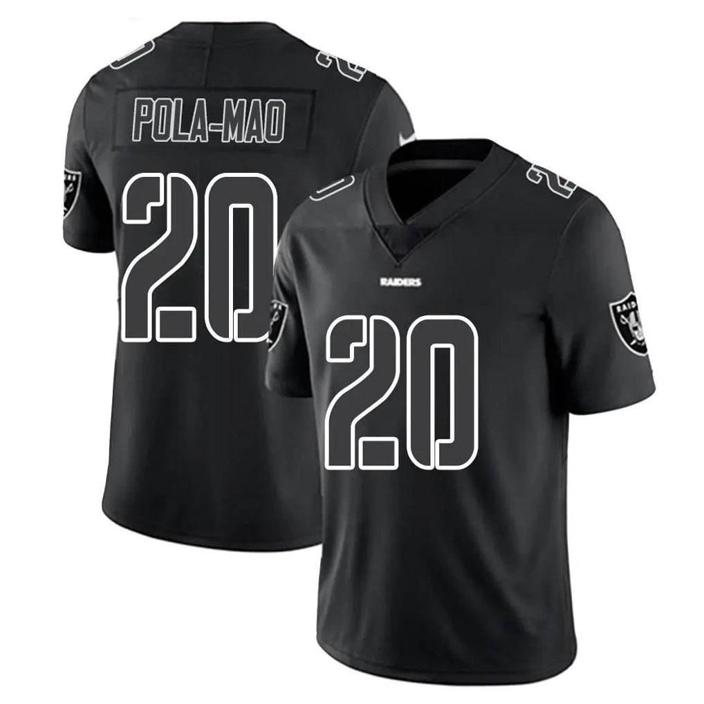 harde LV.Raiders #20 Isaiah Pola-Mao Player Black Limited Black Impact Home Game Stitched Jerseys