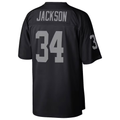 harde LV.Raiders #34 Bo Jackson Mitchell & Ness Black Legacy Replica Stitched Jerseys