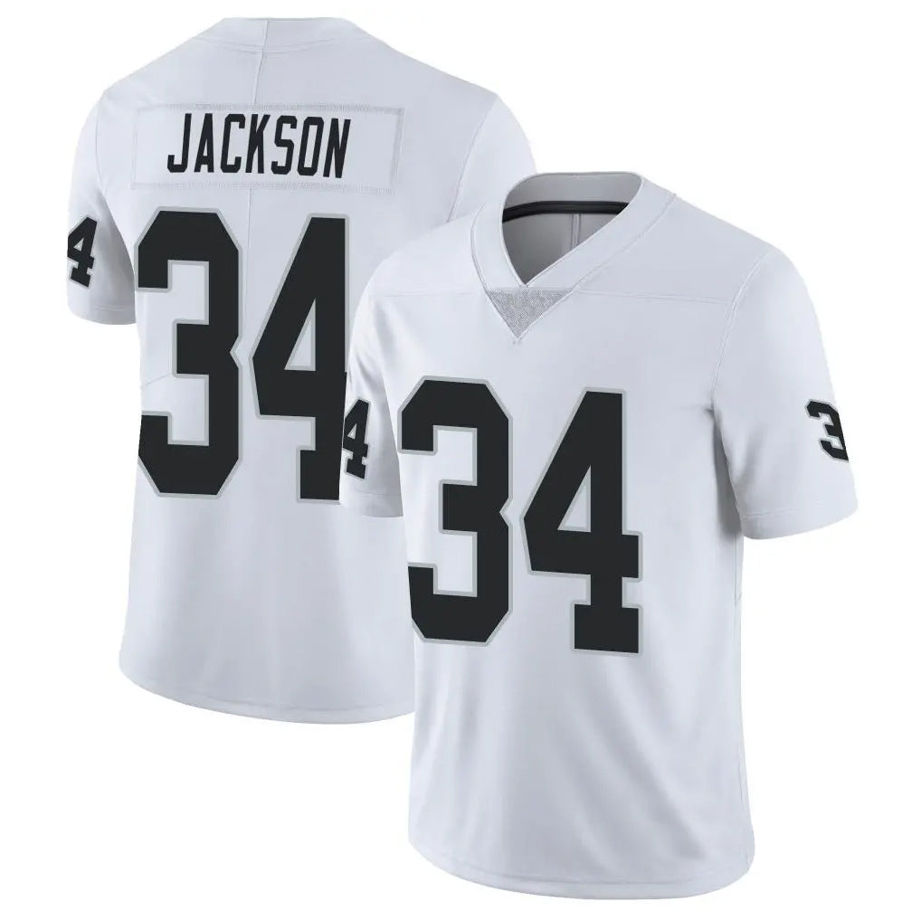 harde LV.Raiders #34 Bo Jackson Player White Vapor Limited Stitched Jerseys