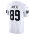 harde LV.Raiders #89 Brock Bowers White Vapor F.U.S.E. Limited Stitched Jerseys