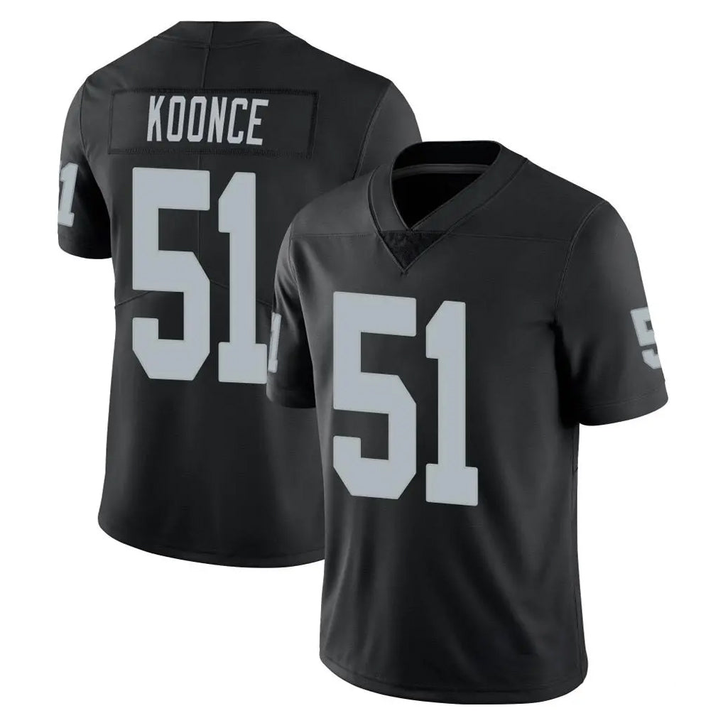 harde LV.Raiders #51 Malcolm Koonce Player Black Limited Vapor Untouchable Home Game Stitched Jerseys