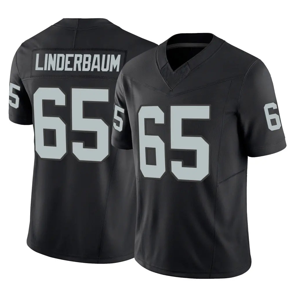 harde LV.Raiders #65 Tyler Linderbaum Player Black Limited Vapor F.U.S.E. Home Game Stitched Jerseys