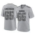 harde LV.Raiders #65 Tyler Linderbaum Player Gray Atmosphere Fashion Limited Game Stitched Jerseys