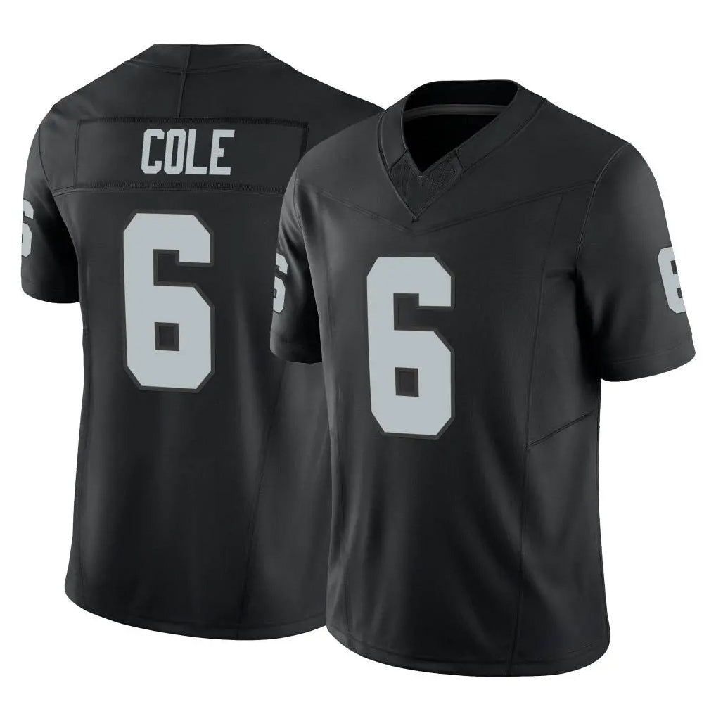 harde LV.Raiders #6 A.J. Cole Player Black Limited Vapor F.U.S.E. Home Game Stitched Jerseys