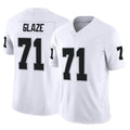 harde LV.Raiders #71 DJ Glaze Player White Limited Vapor F.U.S.E. Home Game Stitched Jerseys