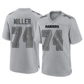 harde LV.Raiders #74 Kolton Miller Player Gray Atmosphere Fashion Limited Game Stitched Jerseys
