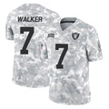 harde LV.Raiders #7 Quay Walker Player Arctic Camo Salute To Service Limited Game Stitched Jerseys
