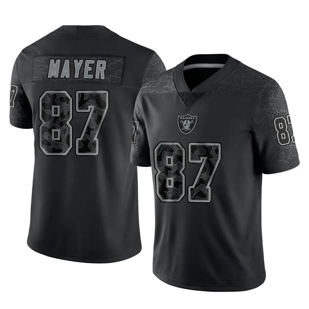 harde LV.Raiders #87 Michael Mayer Player Black Reflective Limited Game Stitched Jerseys