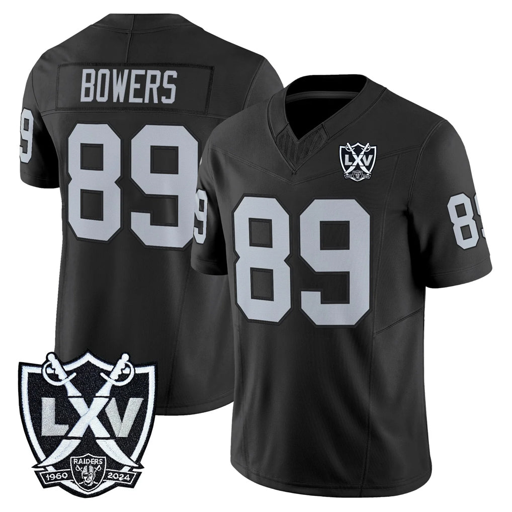 harde LV.Raiders #89 Brock Bowers Player Black 2026 Vapor Limited Home Game Stitched Jerseys