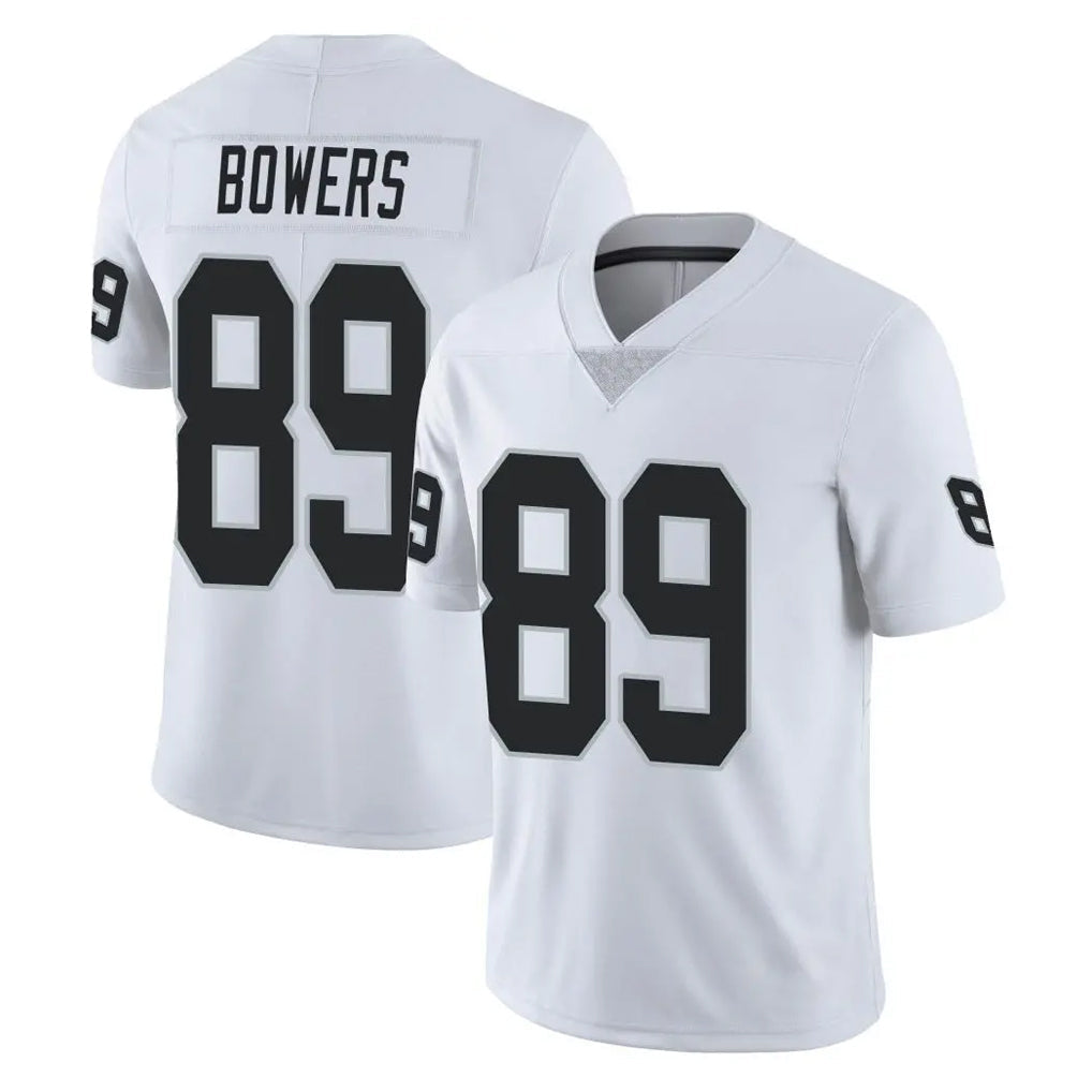 harde LV.Raiders #89 Brock Bowers Player White Limited Vapor Untouchable Home Game Stitched Jerseys