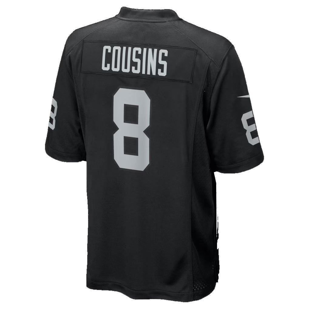 harde LV.Raiders #8 Kirk Cousins Black Team Game Stitched Jerseys