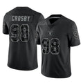 harde LV.Raiders #98 Maxx Crosby Player Black Reflective Limited Game Stitched Jerseys