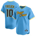 harde M.Brewers #10 Sal Frelick Player Light Blue City Connect Home Limited Stitched Jerseys