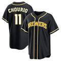 harde M.Brewers M.Brewers #11 Jackson Chourio Player Black Fashion Out Home Game Stitched Jerseys Player Black Fashion Out Home Game Stitched Jerseys