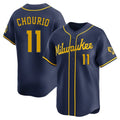 harde M.Brewers #11 Jackson Chourio Player Navy Home Limited Stitched Jerseys