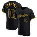 harde M.Brewers #16 Blake Perkins Player Black Snake Skin City Home Limited Elite Stitched Jerseys