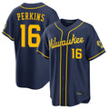 harde M.Brewers #16 Blake Perkins Player Navy Home Stadium Game Stitched Jerseys