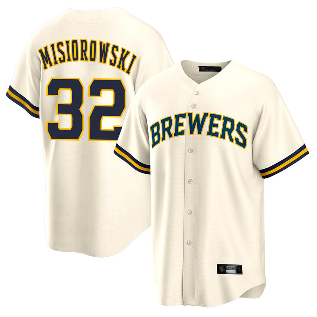 harde M.Brewers #32 Jacob Misiorowski Player Cream Home Game Stitched Jerseys