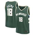 harde M.Bucks #18 Kyle Kuzma Hunter Green Fast Break Replica Player Jerseys - Icon Edition