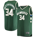 harde M.Bucks #34 Giannis Antetokounmpo Hunter Green Big & Tall Fast Break Player Jerseys - Icon Edition