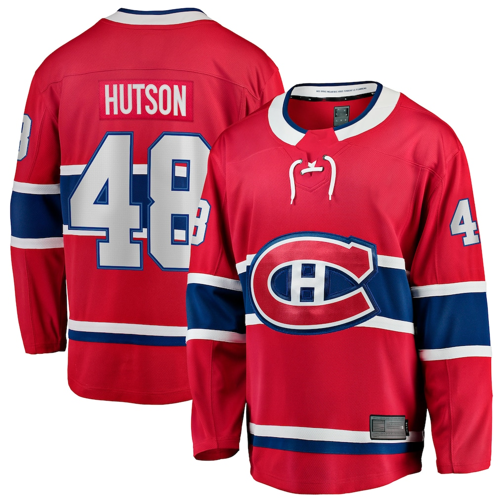 harde M.Canadiens #48 Lane Hutson Red Home Breakaway Jerseys