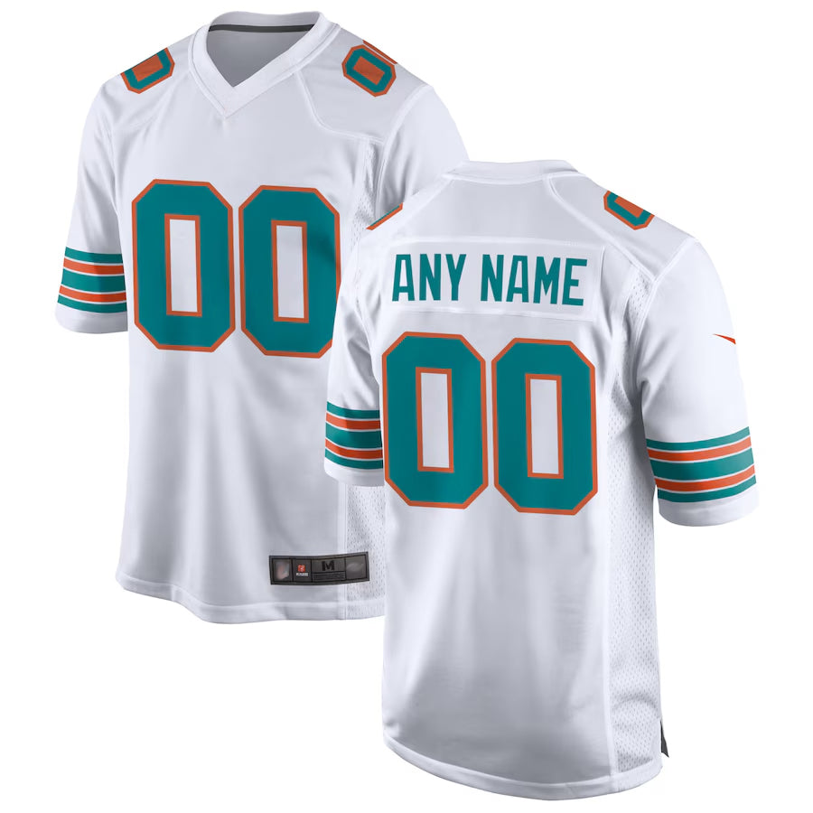 harde Custom M.Dolphins Game Secondary Alternate Stitched Jerseys