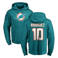 harde M.Dolphins #10 Jacob Rodriguez Player Aqua LOGO Pullover Hoodies Limited Stitched Jerseys