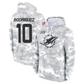 harde M.Dolphins #10 Jacob Rodriguez Player Arctic Camo Salute to Service Hoodies Limited Game Stitched Jerseys