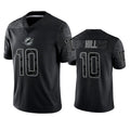 harde M.Dolphins #10 Tyreek Hill Player Black RFLCTV Limited Stitched Jerseys