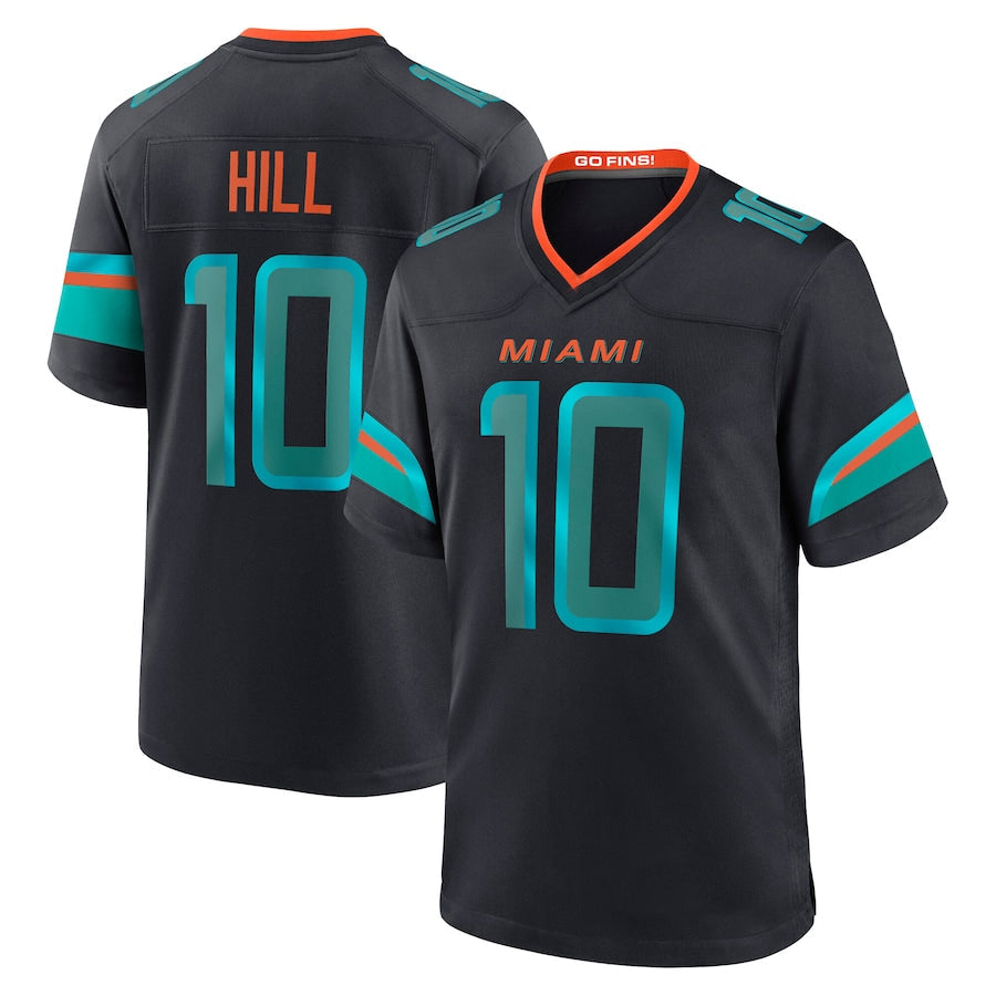 harde M.Dolphins #10 Tyreek Hill Player Blue Rivalries Collection Game Stitched Jerseys