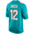 harde M.Dolphins #12 Bob Griese Player Aqua Game Stitched Jerseys