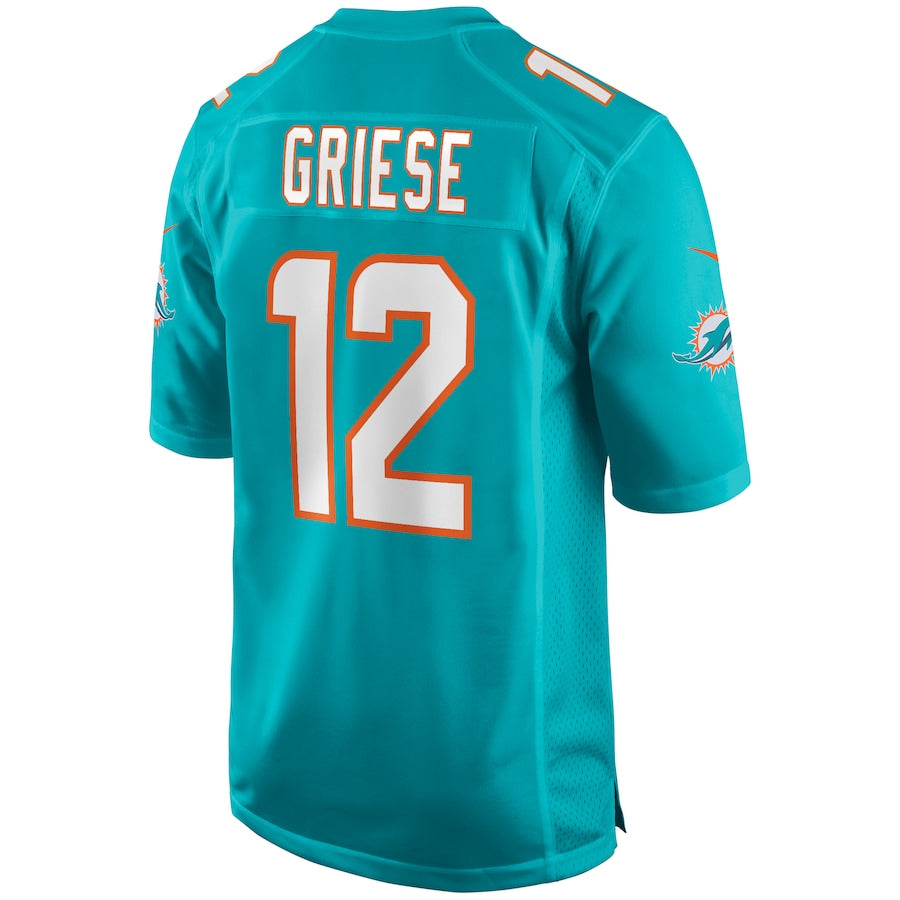 harde M.Dolphins #12 Bob Griese Player Aqua Game Stitched Jerseys