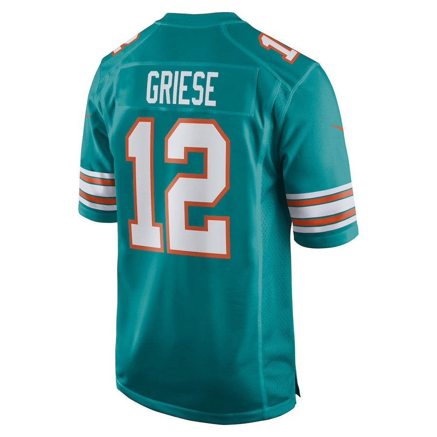 harde M.Dolphins #12 Bob Griese Player Aqua Home Game Stitched Jerseys
