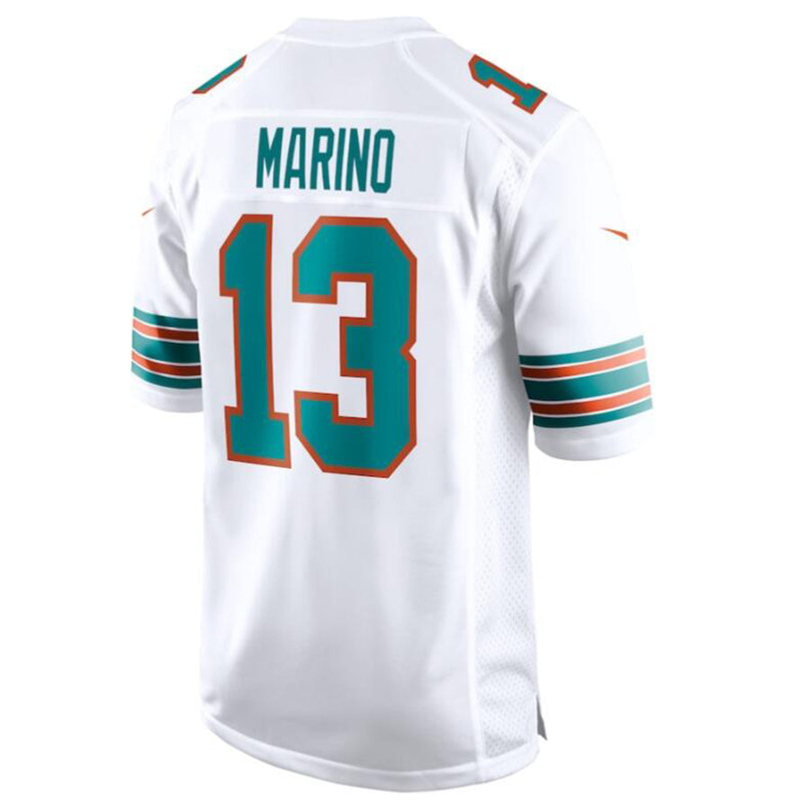 harde M.Dolphins #13 Dan Marino White Retired Player Jersey American Stitched Jersey