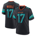 harde M.Dolphins #17 Jaylen Waddle Player Blue Rivalries Collection Game Stitched Jerseys