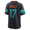 harde M.Dolphins #17 Jaylen Waddle Player Blue Rivalries Collection Game Stitched Jersey