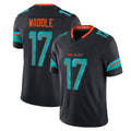 harde M.Dolphins #17 Jaylen Waddle Player Blue Rivalries Collection Vapor Limited Stitched Jerseys