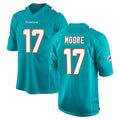harde M.Dolphins #17 Trey Moore Player Aqua Home Game Stitched Jerseys