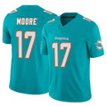 harde M.Dolphins #17 Trey Moore Player Aqua Limited Vapor F.U.S.E. Home Game Stitched Jerseys