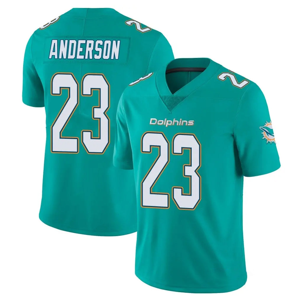 harde M.Dolphins #23 Zayne Anderson Player Aqua Limited Vapor Untouchable Home Game Stitched Jerseys